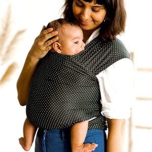 Solly baby wrap gray polkadot